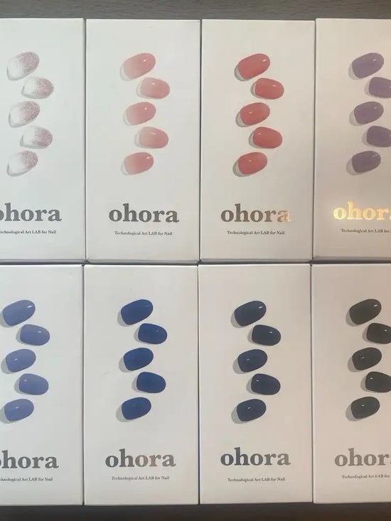Ohora Other - Ohora Semi Cured Gel Nail Strips Lot of 8 - Onyx, Hyacinth, Pink, Navy